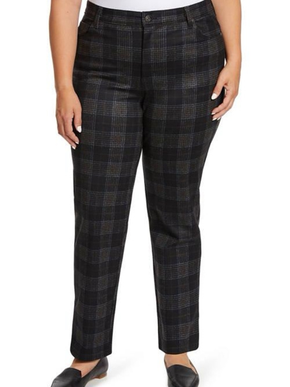 Gloria Vanderbilt Plus Size Amanda Ponte Pants Plaid